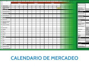 Calendario de mercadeo 